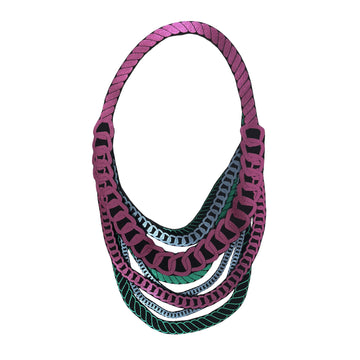 ULI ROPES NECKLACE - HOT PINK MULTI