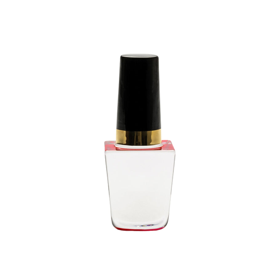 Glass Nail Polish Bottle Paperweight - Poppy Red