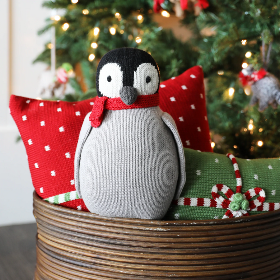 Kintted Penguin Scarf Plushie