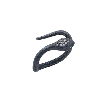 OXIDIZED SILVER SNAKE RING