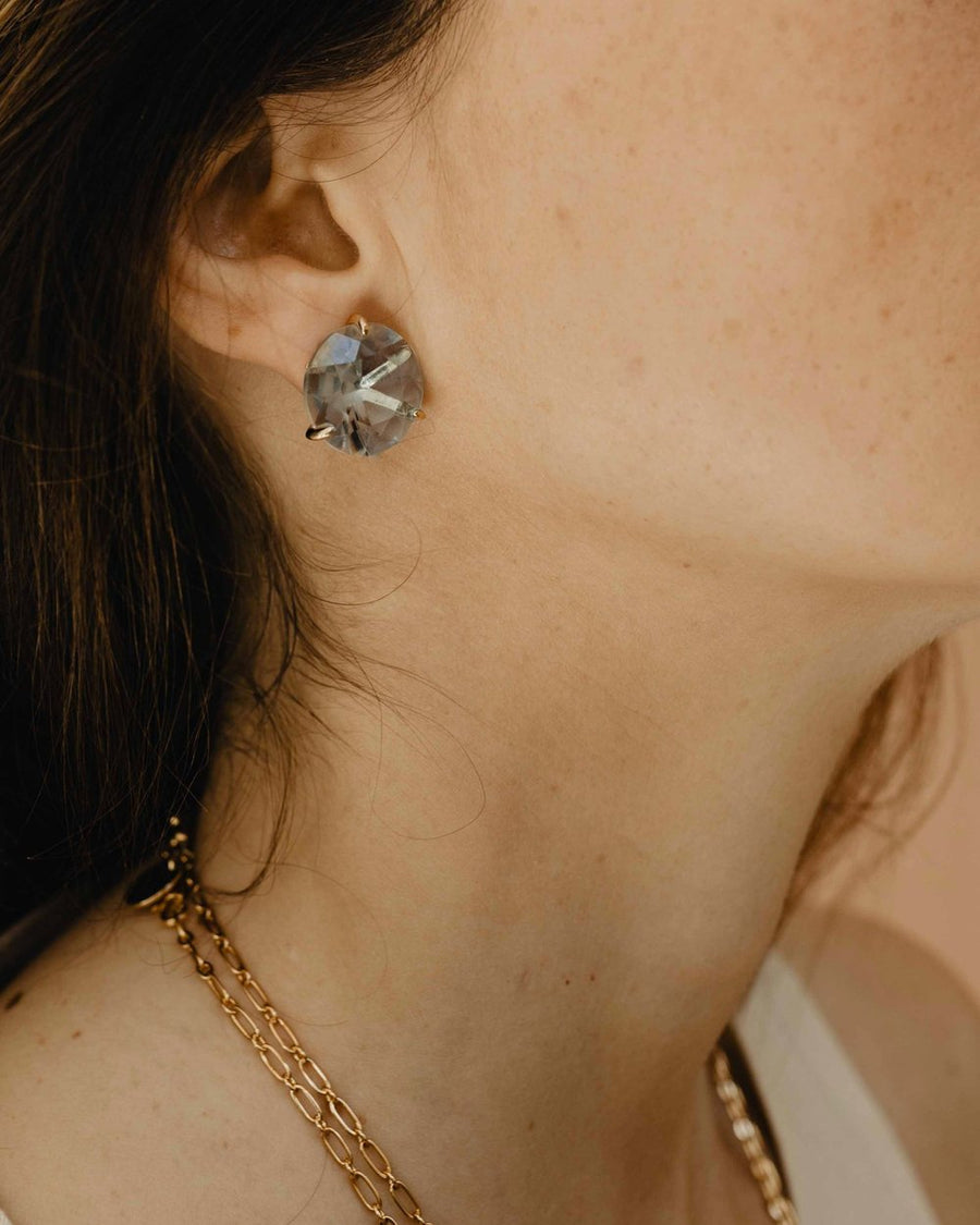 AQUA EARRINGS - PRASIOLITE