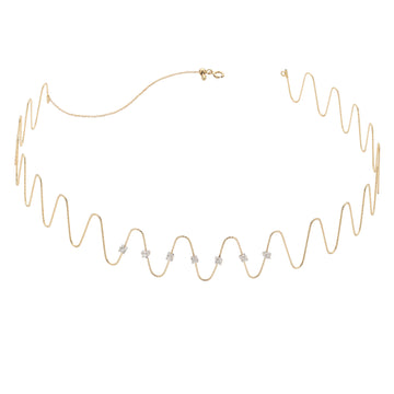 Wave Choker with Diamonds