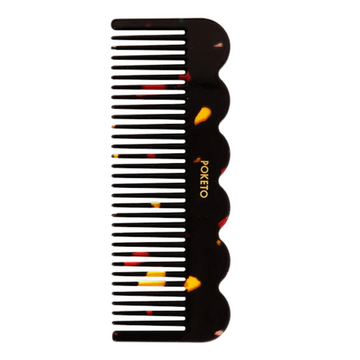 Wave Comb in Black Amber