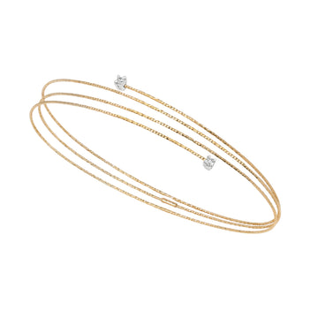 Wire Petit Bracelet with Diamonds - 18KG
