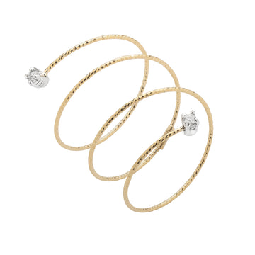 Wire Petit Spiral Diamond Ring - 18KG