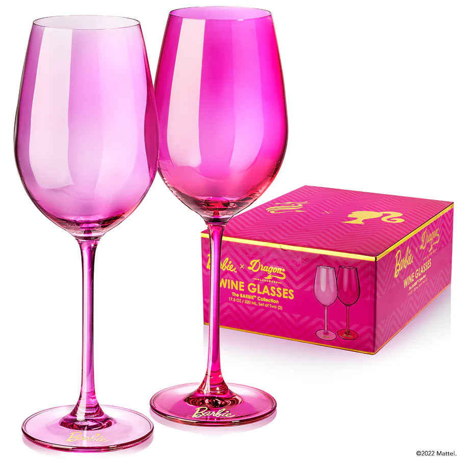 Barbie™ X Dragon Glassware® Wine Glasses - Set of 2