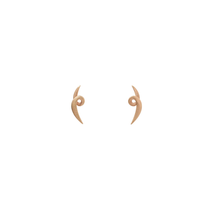 10k gold Large Spiral Wisp Earrings