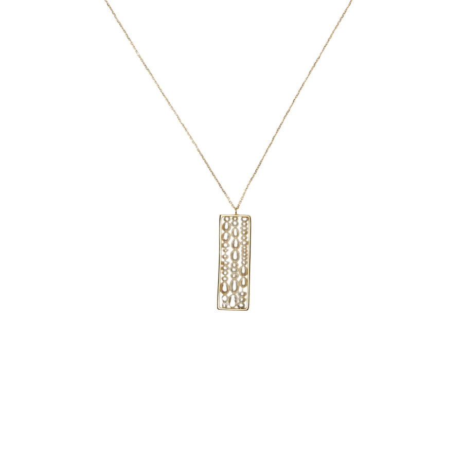 Long Metaphor Necklace - 14K Gold with Seed Pearls