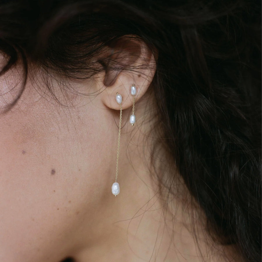 Short Pearl Shower Earrings