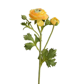 Yellow Ranunculus Flower Spray - Gold