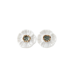 Yuka White Pierced earrings