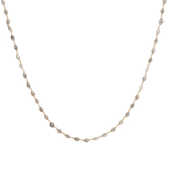 Gray diamond chain necklace