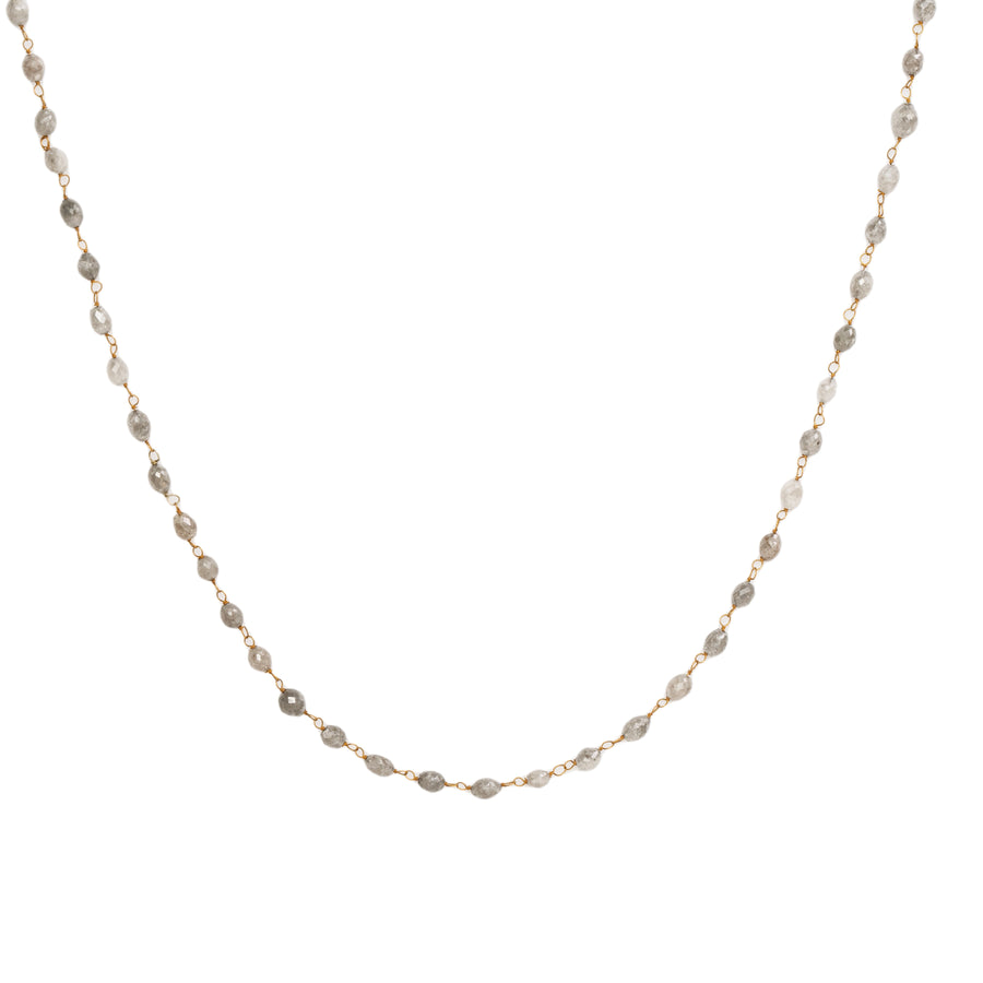 Gray diamond chain necklace