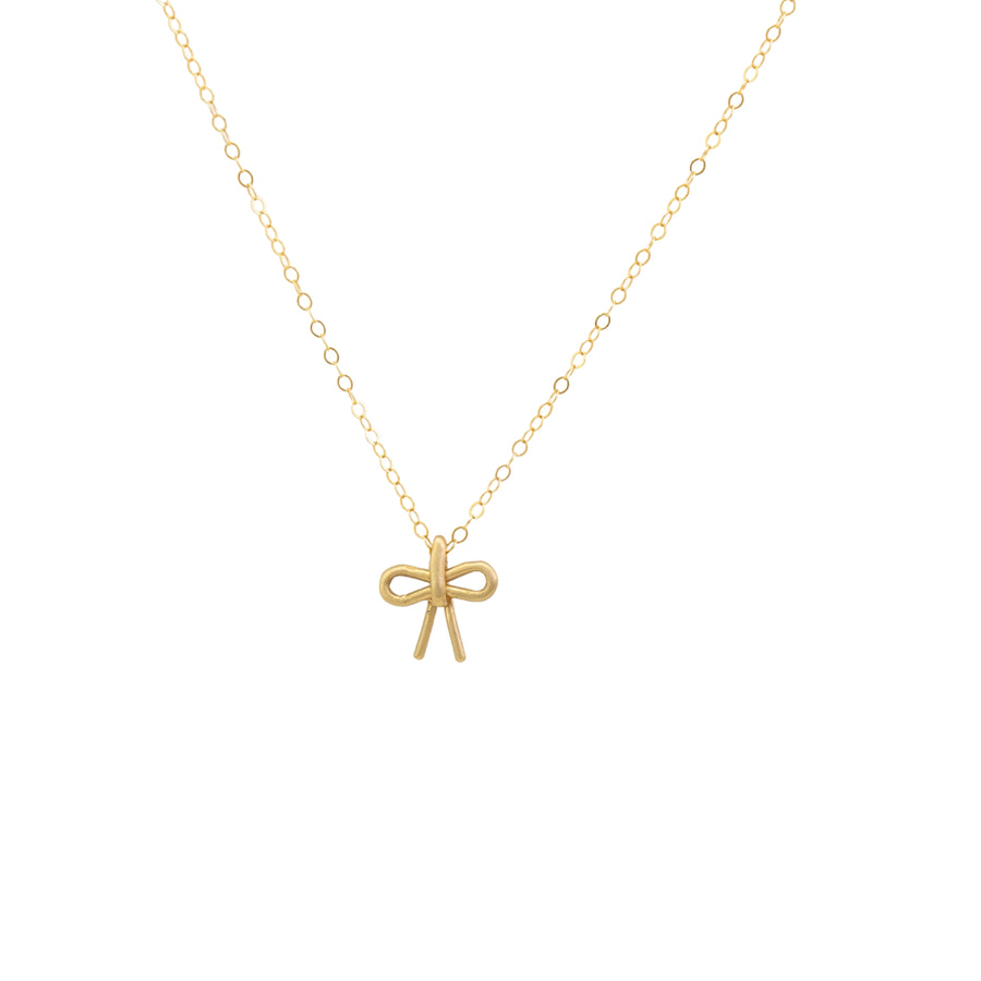 Brass Bow Necklace