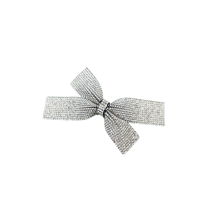 Diamond Bow Barrette Clip