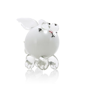 White Baby Bunny Glass Sculpture
