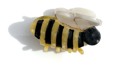 Hand-painted Mini Bee Claw Hair Clip