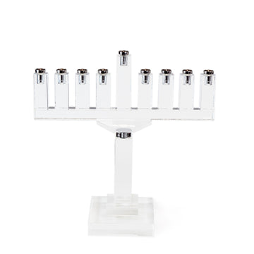 Clear Crystal Menorah