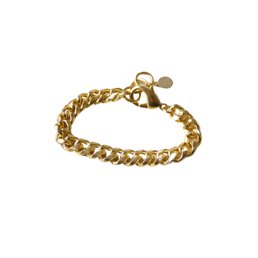 Golda Cuban Bracelet - 14K GP Brass