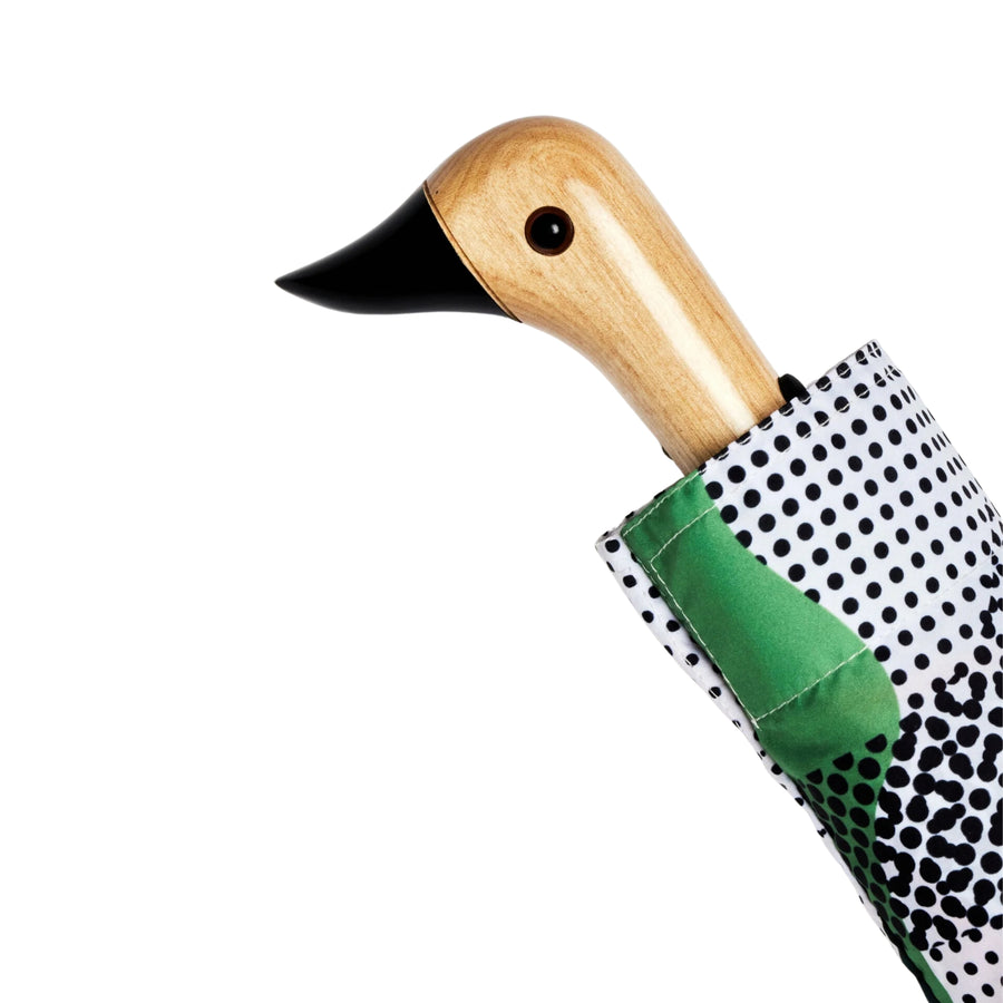 Dots 100% recycled plastic bottle Compact Duck Umbrella