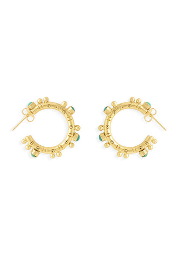 Golden Cosmic Aura Hoops