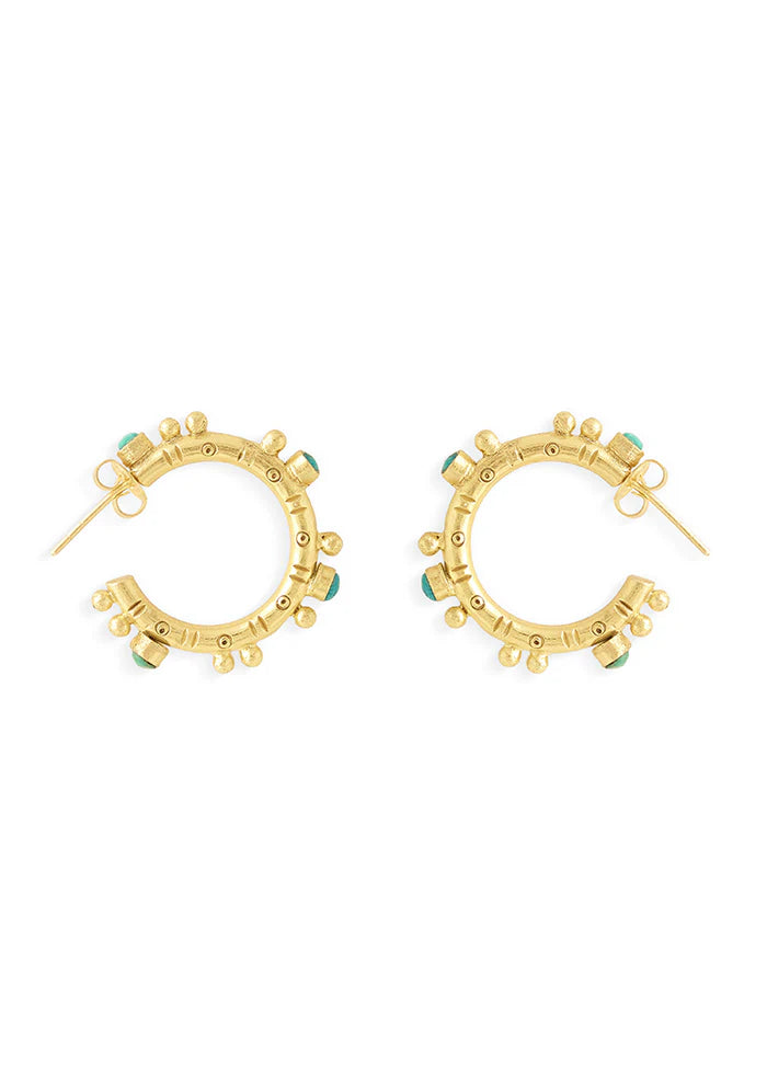 Golden Cosmic Aura Hoops