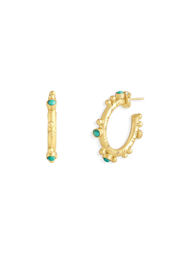 Golden Cosmic Aura Hoops