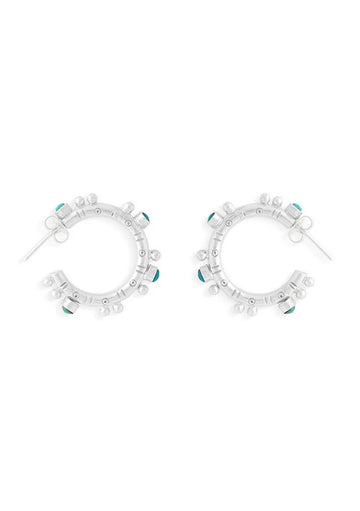Silver Cosmic Aura Hoops