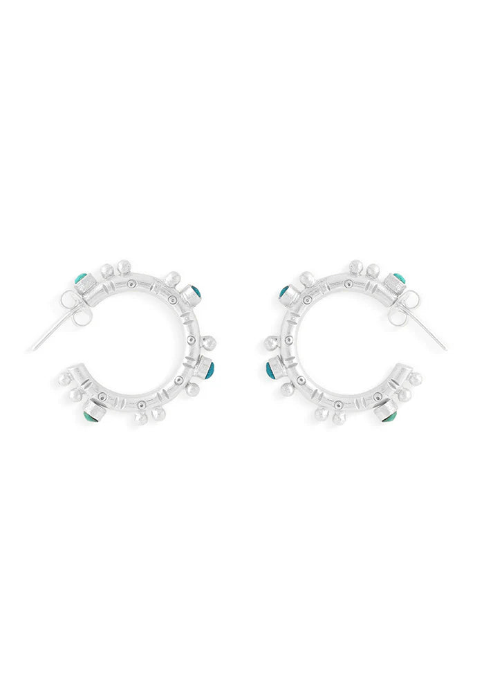 Silver Cosmic Aura Hoops