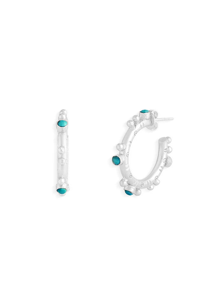Silver Cosmic Aura Hoops