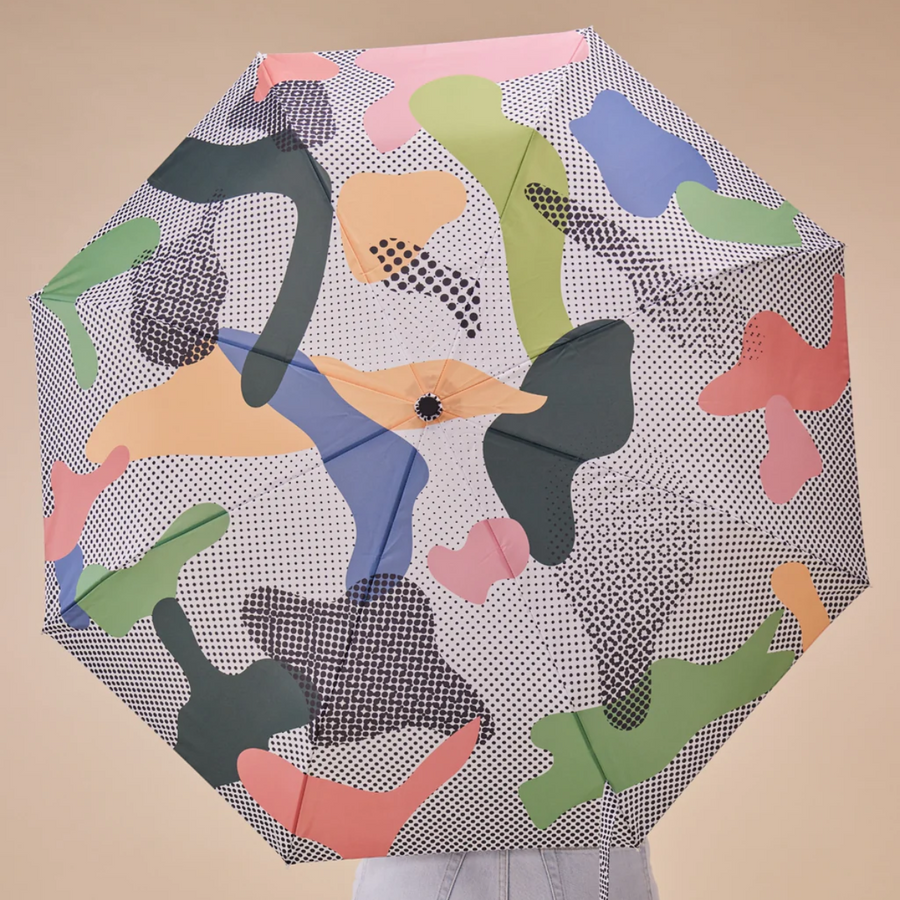 Dots 100% recycled plastic bottle Compact Duck Umbrella