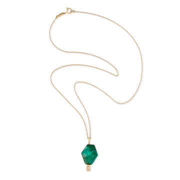 Emerald Doré Diamond Pendant Necklace