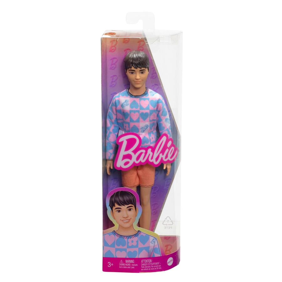 Barbie Fashionistas Ken Doll #219 Pink & Blue Shirt