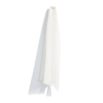 WHISPER CASHMERE FEATHER WEIGHT SCARF - IVORY