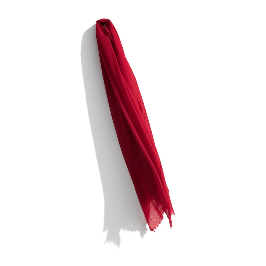 CASHMERE WHISPER FEATHER WEIGHT SCARF- RED