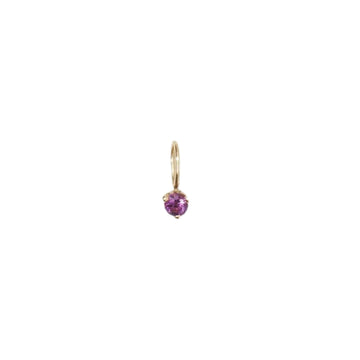 February Purple Amethyst Origin Charm Necklace