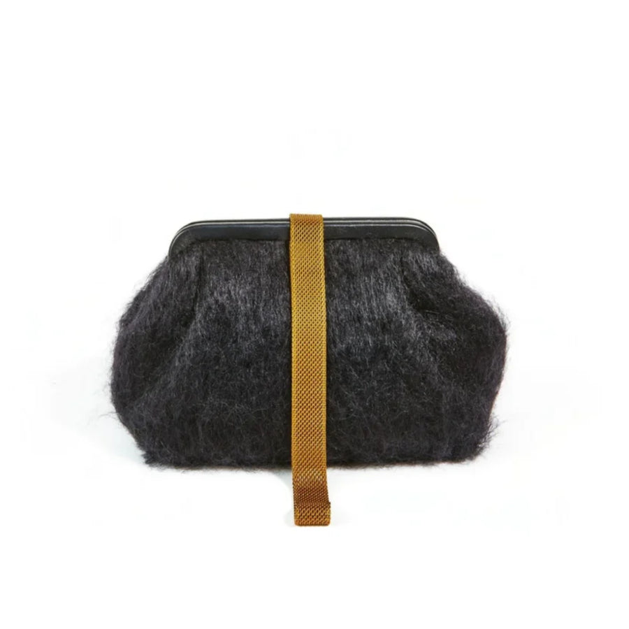 Susan Mohair Clutch - Black