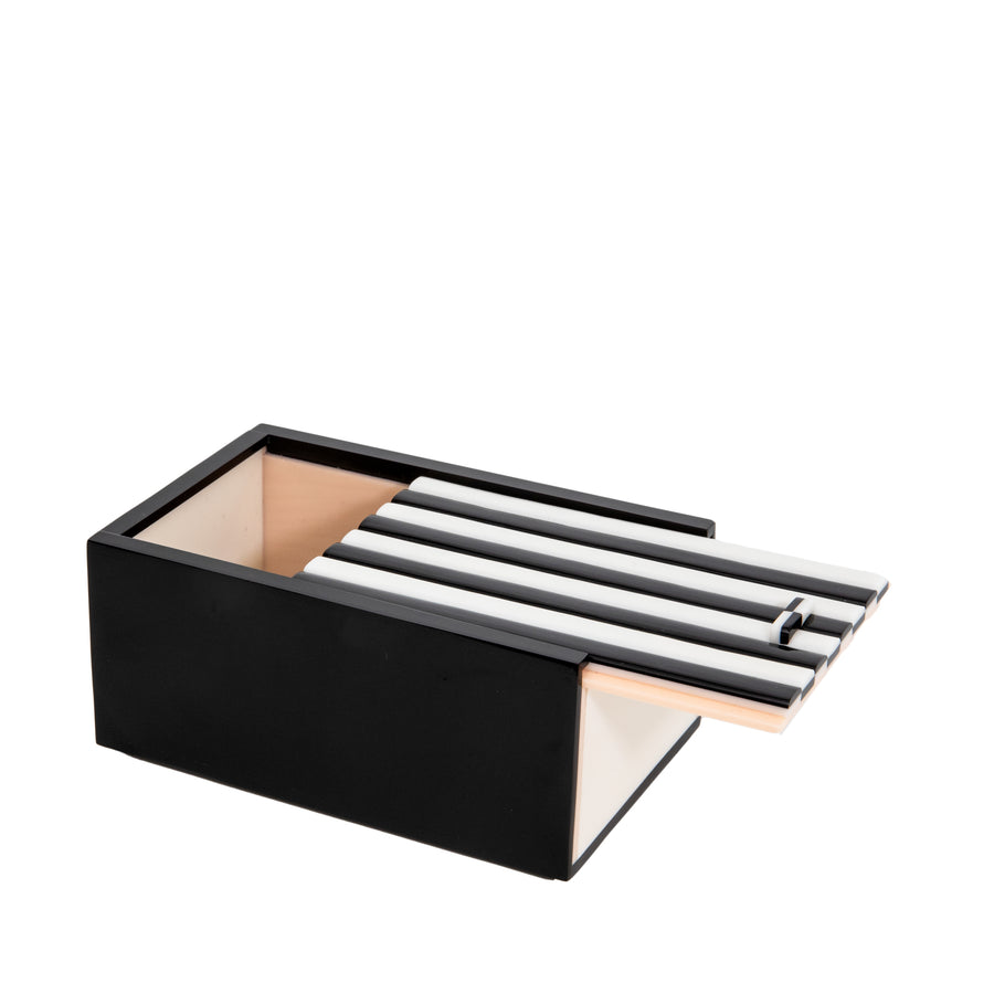 La Boite Slide Box- Black/Ivory