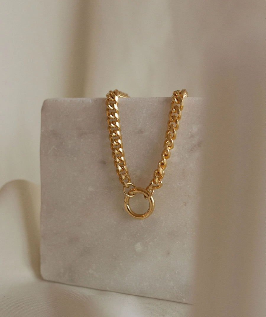 Flavia Necklace - 14K GP Brass