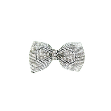 Diamond Bow French Barrette Clip