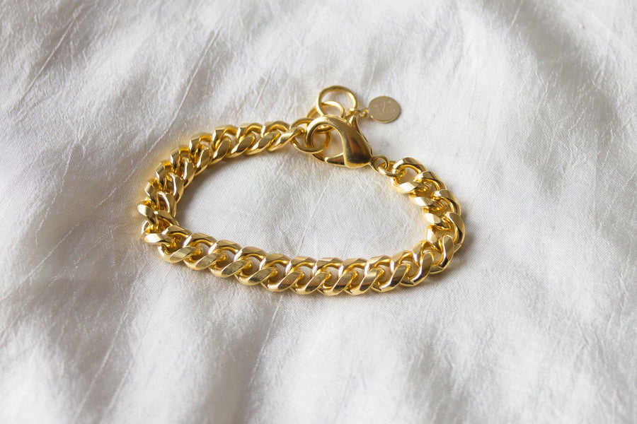 Golda Cuban Bracelet - 14K GP Brass