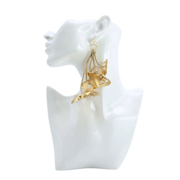 WATER LILY EARRINGS - gold