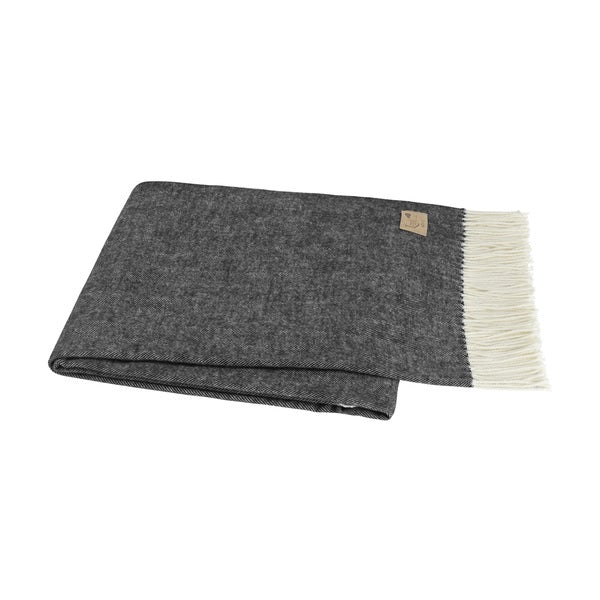 Graphite Italian Herringbone Throw