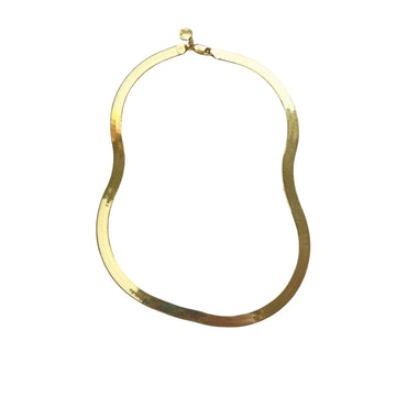 Bold Gold Herringbone Chain - 14K GP