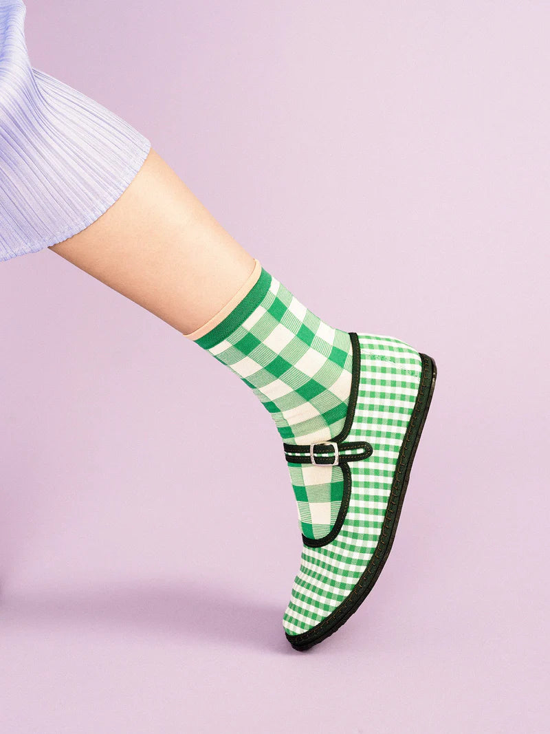 Shirley Short Crew Socks- Green