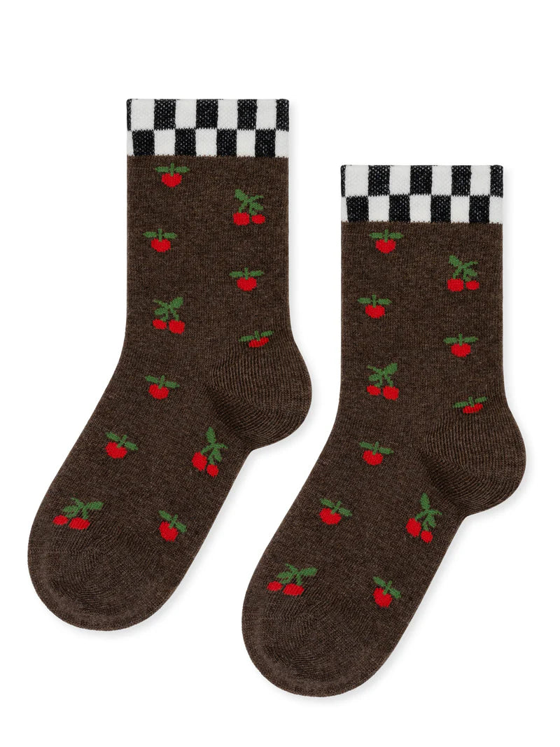 Mini Little Cherries All Over Crew Socks (4-5 yrs)