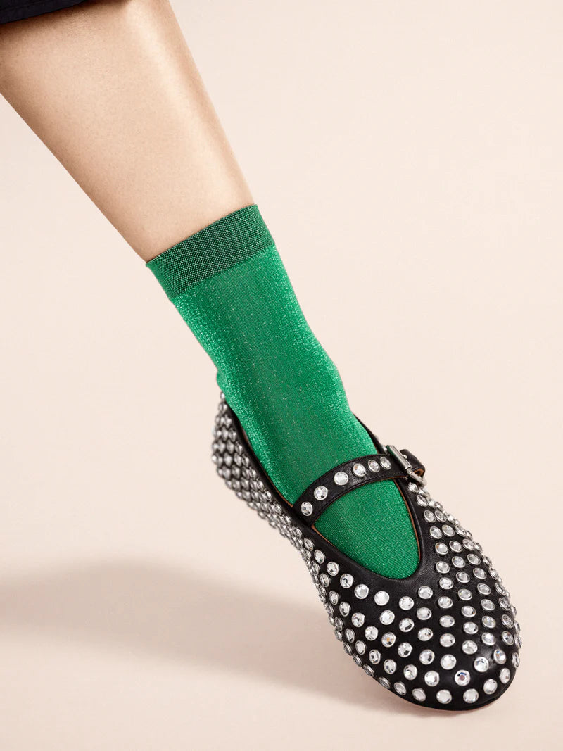 Zozo Short Crew Socks- Green