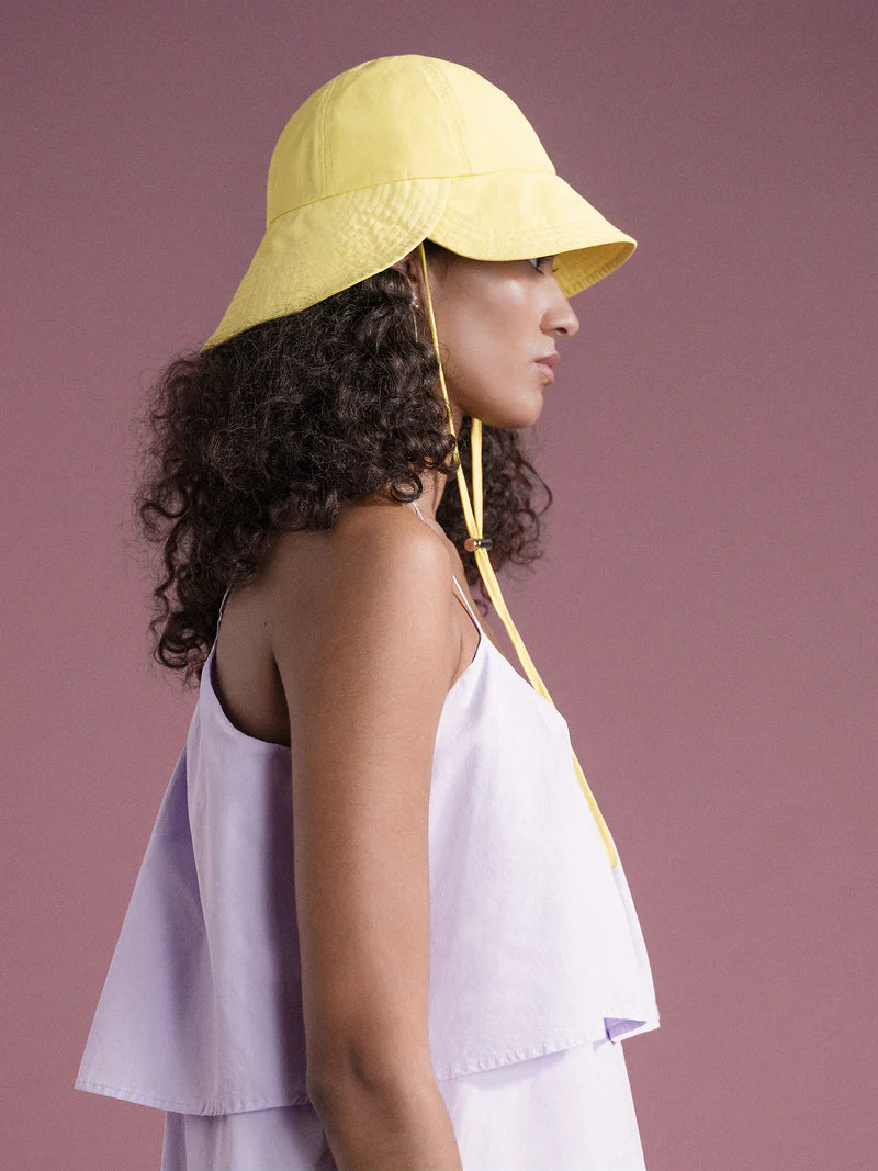 Tulip Bucket Hat - Lemon