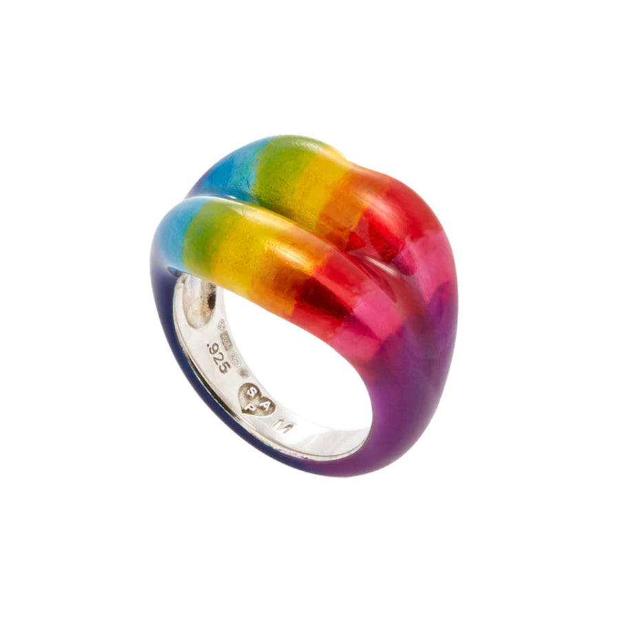 Hotlips Rainbow Ring- Size 7