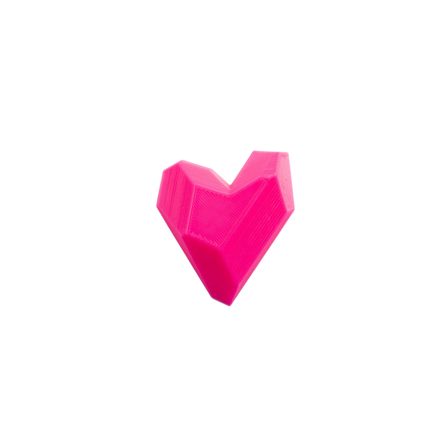 XS Heart Brooch - Hot Pink